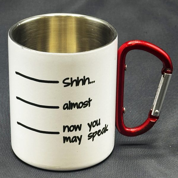 Metallic Mug w/ Carabiner Handle